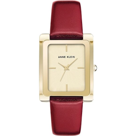 Women's Gold Tone Leather Strap Water Resistant Quartz Movement Watch - Picture 1 of 3